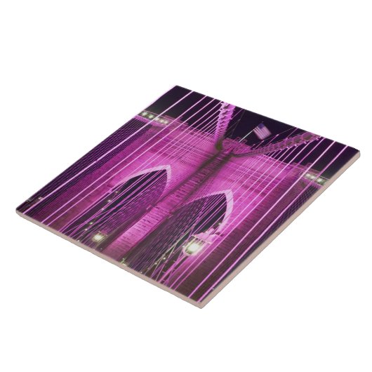 Carreau Pourpre de Lit de pont de Brooklyn (Côté)