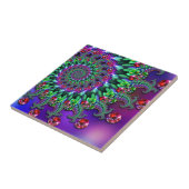 Carreau Pourpre Terquoise de fractale de Bokeh (Côté)