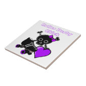 Carreau Poussette à rouleaux Derby (pourpre) (Côté)