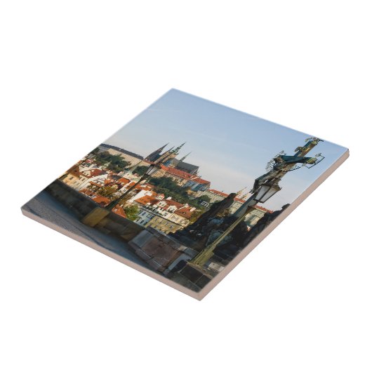 Carreau Prague Vue du château de Charles pont, Tchèque R. (Côté)