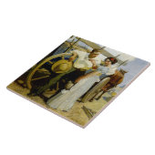 Carreau “Prairie Couple and Wagon” de NC Wyeth (Côté)