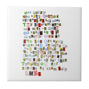 Carreau Prayer de seigneur coloré