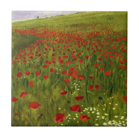 Carreau Pré avec des pavots (1896) Merse Pál Szinyei (Devant)