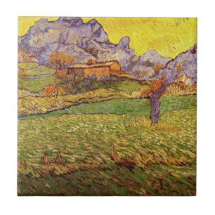 Carreau Pré en montagne par Vincent van Gogh