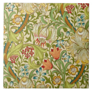 Carreau Pre-Raphaelite d'or de cru de lis de William