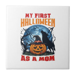 Carreau Premier Halloween en tant que maman citrouille lou