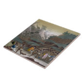 Carreau Première rencontre des explorateurs français avec (Côté)