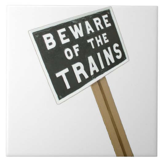 Carreau Prenez garde des trains (Devant)
