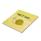 Carreau Prenez-Le Facile Cartoon Snail Vieux Papier Textur (Côté)