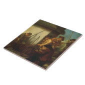 Carreau Préparant les armes à feu (huile sur la toile) (Côté)