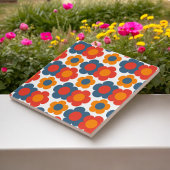 Carreau Preppy Blue Orange Hippie Motif