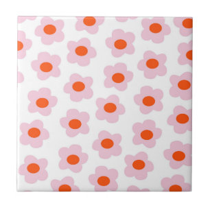 Carreau Preppy rose rouge hippie Motif