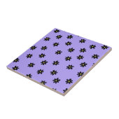 Carreau Preppy violet noir Floral simple Motif de fleurs (Côté)