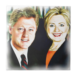 Carreau Président Bill Clinton et Président Hillary Clinto