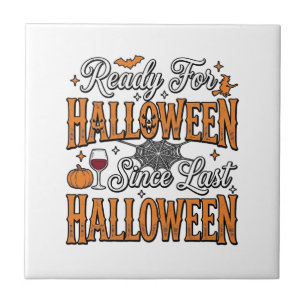 Carreau Prêt pour Halloween Vintage Gravure Design de T-Sh