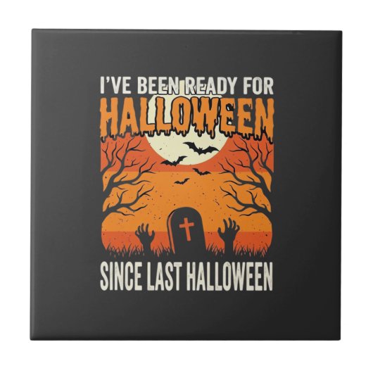 Carreau Prêt pour la conception de cimetière d'Halloween_1 (Devant)