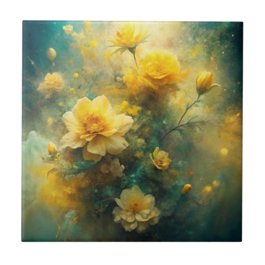 Carreau Pretty Yellow Flowers  (Devant)