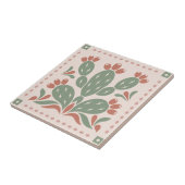 Carreau Prickly Pear Cactus - Southwest Folk Pattern (Côté)