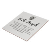 Carreau Prière à Saint Joseph Carrelage en céramique (Côté)