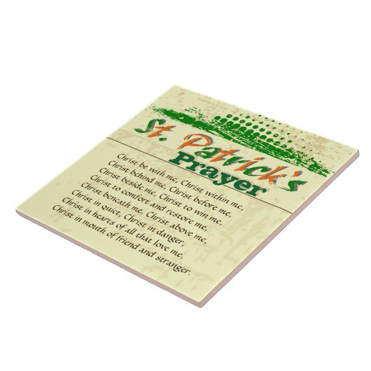 Carreau Prière de Saint Patrick, Christ Sois avec moi (Côté)