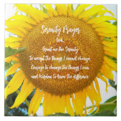 Carreau Prière de sérénité Fleur de tournesol jaune Floral (Devant)