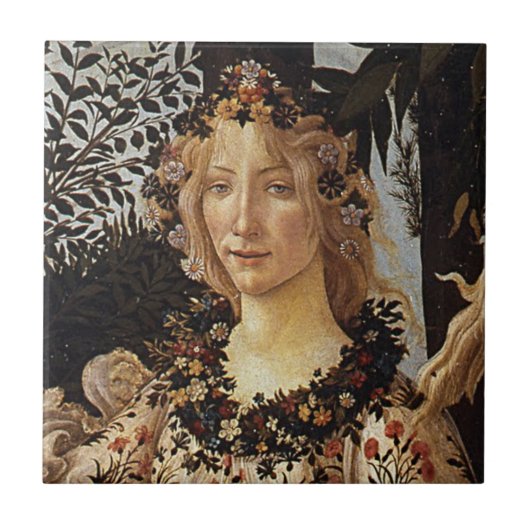 Carreau Primavera, détail de Flora par Sandro Botticelli (Devant)