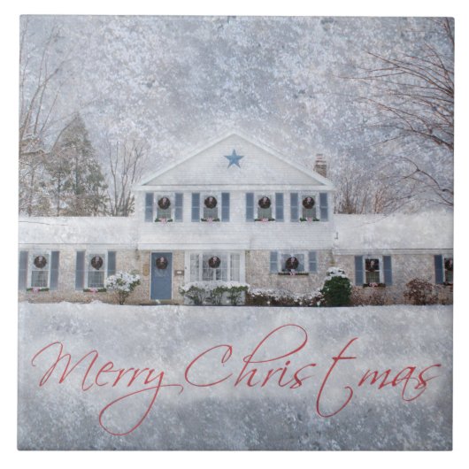 Carreau Primitive Winter Snow Country Rustic Open House (Devant)