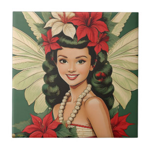 Carreau Princesse de Noël Tropical Rétro 50s