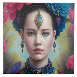 Carreau princesse élégante avec tenue écossaise