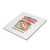 Carreau Printemps dans la laideur - Illustration de chien  (Côté)