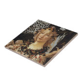 Carreau Printemps, détail de Flore par Sandro Botticelli (Côté)