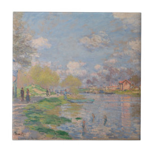 Carreau Printemps sur la Seine par Monet Impressionniste
