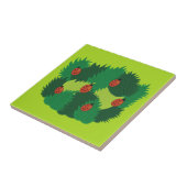 Carreau Printemps vert de feuille et de coccinelles (Côté)