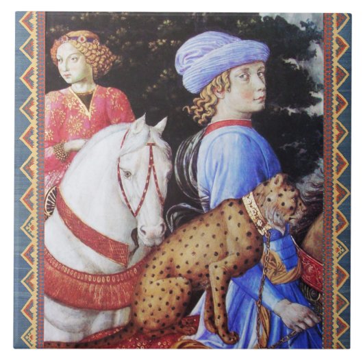 Carreau Procession de Magus Melchior, Cheval, Chat sauvage (Devant)