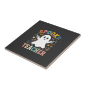 Carreau Prof Enseignant Fantôme Mignon Halloween Design_1 (Côté)
