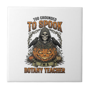 Carreau Professeur de botanique Halloween Gravure vintage