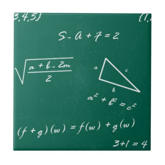 Carreau professeur de mathématiques algebra geek (Devant)