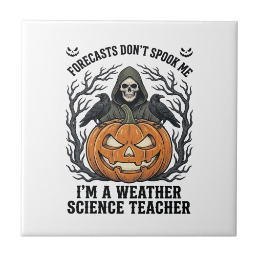 Carreau Professeur Météo Halloween Épouvantable Faucheur C (Devant)
