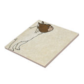 Carreau Profil de French Bulldog En tête (Côté)