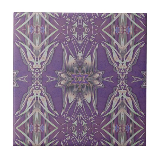 Carreau Profond violet Art Nouveau Déco Kaleidoscopique Fr (Devant)