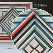 Carreau Profondeur diamant Art Déco rouille Turquoise boui