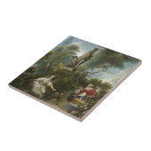 Carreau Progrès de l'amour : Le rendez-vous par Fragonard (Côté)