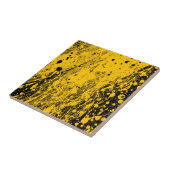 Carreau Projections de peinture noire et jaune (Côté)