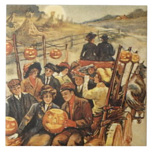 Carreau Promenade en hayon ensorcelée Jack O' Lantern Citr