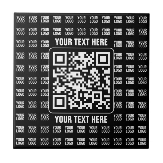 Carreau Promotional QR code (editable) plus Logo Pattern (Devant)