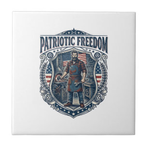 Carreau Propriétaire de petite entreprise patriotique