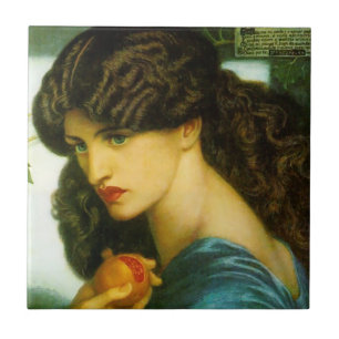 Carreau Proserpine par Rossetti Pre-Raphaelite Ceramic Til