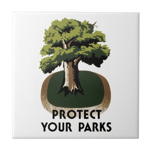 Carreau Protégez vos parcs (Devant)