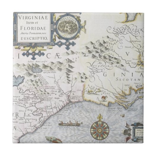 Carreau Provinciarum 3 d'article et de Floridae Americae (Devant)