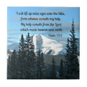 Carreau Psaume 121:1 Je lèverai mes yeux... (Devant)